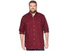Nautica Big & Tall Big Tall Stretch Oxford Shirt (zinfandel) Men's Long Sleeve Pullover