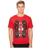 The Kooples Red Moonlight T-shirt With Wolf Motif (red) Men's T Shirt