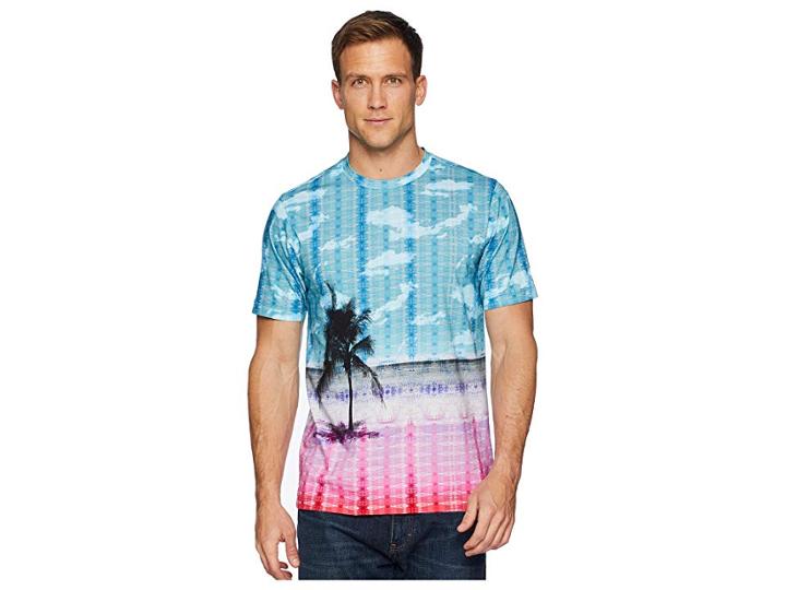 Bugatchi Short Sleeve Crew Neck T-shirt (white) Men's T Shirt