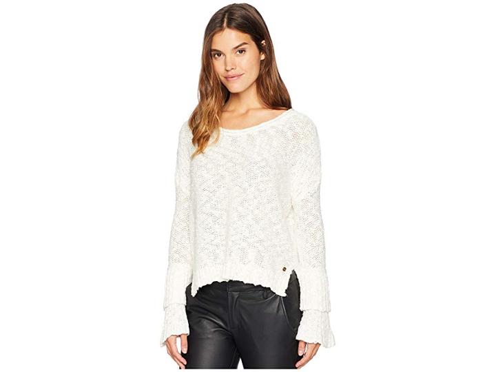 Roxy Ruffle Party Sweater (marshmallow) Women's Sweater