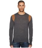 Dsquared2 Contrast Shoulder Sweater (grey Melange/camel) Men's Sweater