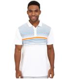 Puma Golf Short Sleeve Surface Stripe Polo (bright White) Men's Short Sleeve Pullover