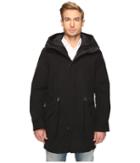 Cole Haan Anorak With Quilted Removable Liner (black) Men's Coat