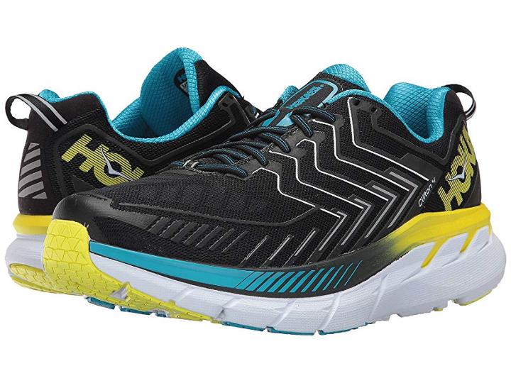 Hoka One One Clifton 4 (black/cyan/citrus) Men's Running Shoes