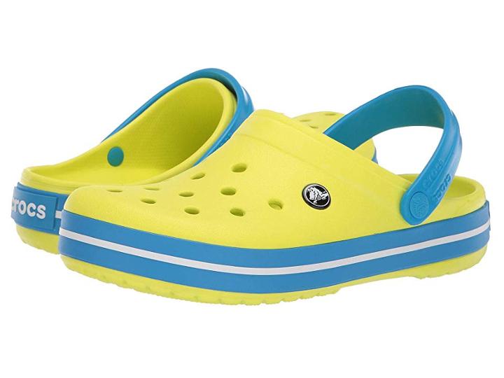 Crocs Crocband Clog (tennis Ball Green/ocean) Clog Shoes