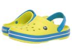 Crocs Crocband Clog (tennis Ball Green/ocean) Clog Shoes
