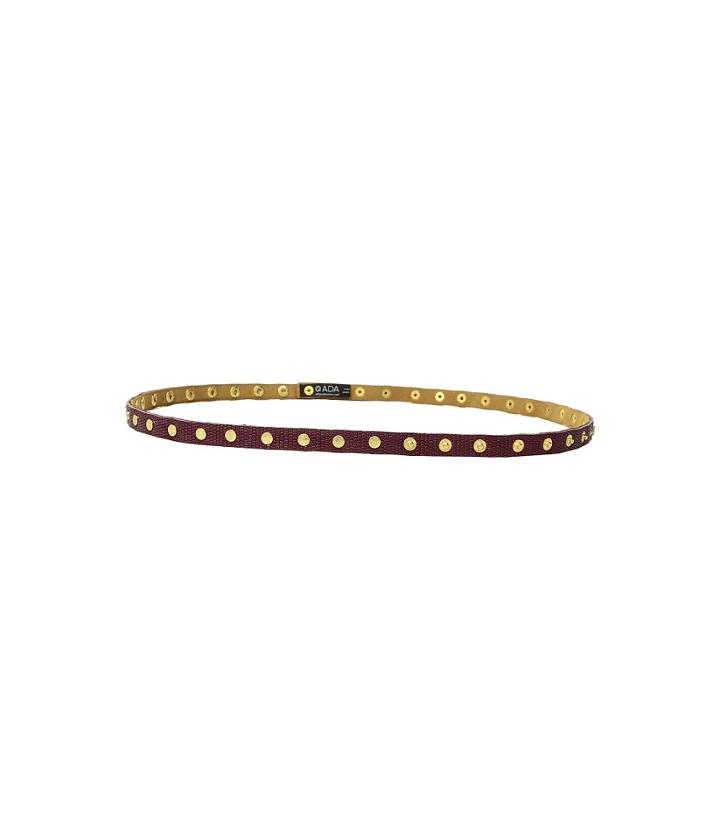 Ada Collection Cala Belt (burgundy Small Python) Women's Belts