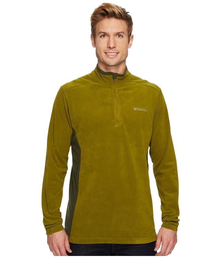 Columbia Klamath Rangetm Ii Half Zip (mossy Green/surplus Green) Men's Long Sleeve Pullover