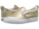 Vans Kids Slip-on V (toddler) ((muted Metallic) Gold/true White) Girls Shoes