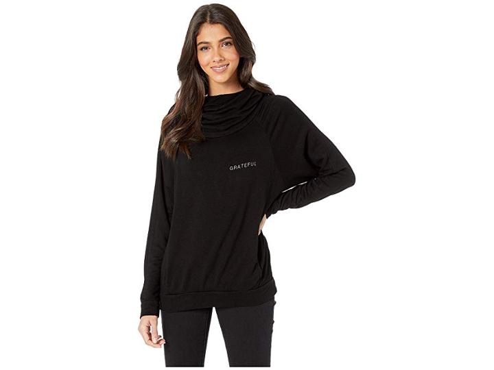 Good Hyouman Bailey Grateful Cowl Neck (black Sand) Women's Clothing