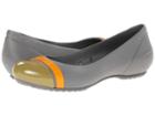 Crocs Cap Toe Flat (smoke/olive) Women's Flat Shoes