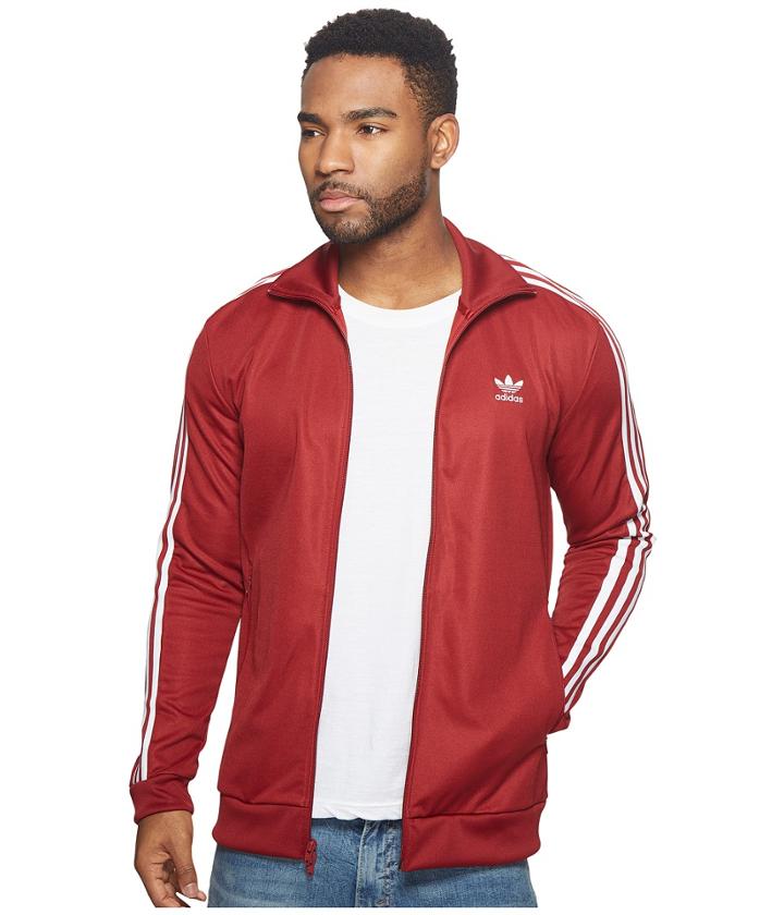 Adidas Originals Franz Beckenbauer Track Top (rust Red) Men's Long Sleeve Pullover