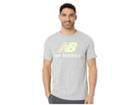 New Balance Essentials Stacked Logo Tee (athletic Grey Multi) Men's Clothing