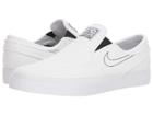 Nike Sb Zoom Stefan Janoski Slip-on Canvas (white/white/black) Men's Skate Shoes