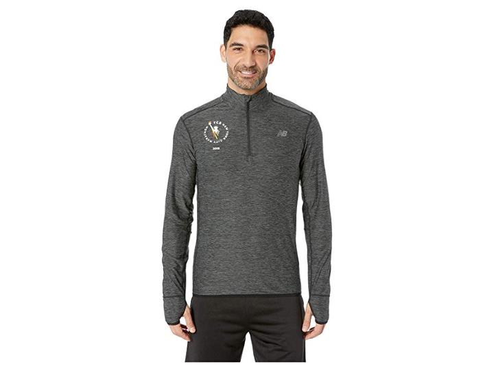 New Balance N Transit 1/4 Zip (heather Charcoal) Men's Clothing