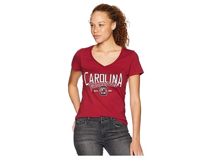 Champion College South Carolina Gamecocks University V-neck Tee (garnet) Women's T Shirt