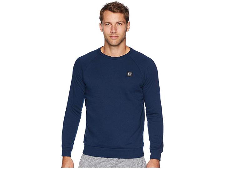 Under Armour Rival Fleece Crew (academy/black) Men's Clothing