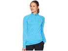 Under Armour Golf Threadborne Seamless 1/4 Zip (capri Medium Heather/blue Circuit/capri) Women's Clothing