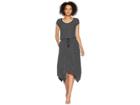 Lauren Ralph Lauren Jersey Handkerchief Dress (polo Black/soft White) Women's Dress