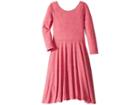 Fiveloaves Twofish Knit Ballerina Skater Dress (big Kids) (cranberry) Girl's Dress