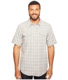 Exofficio Arruga Plaid Short Sleeve Shirt (cement) Men's Short Sleeve Button Up