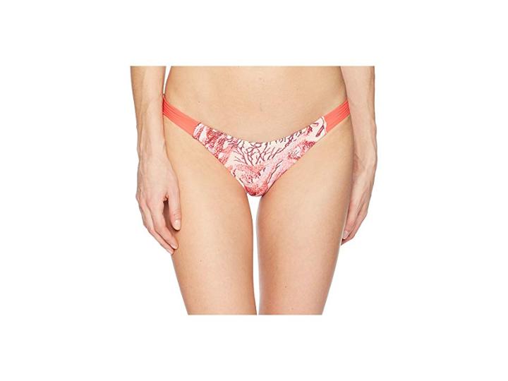 Maaji Red Leaves Signature Cut Bottom (multicolor) Women's Swimwear