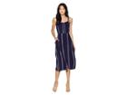 Tavik Geni Midi Dress (evening Blue/white Stripe) Women's Dress