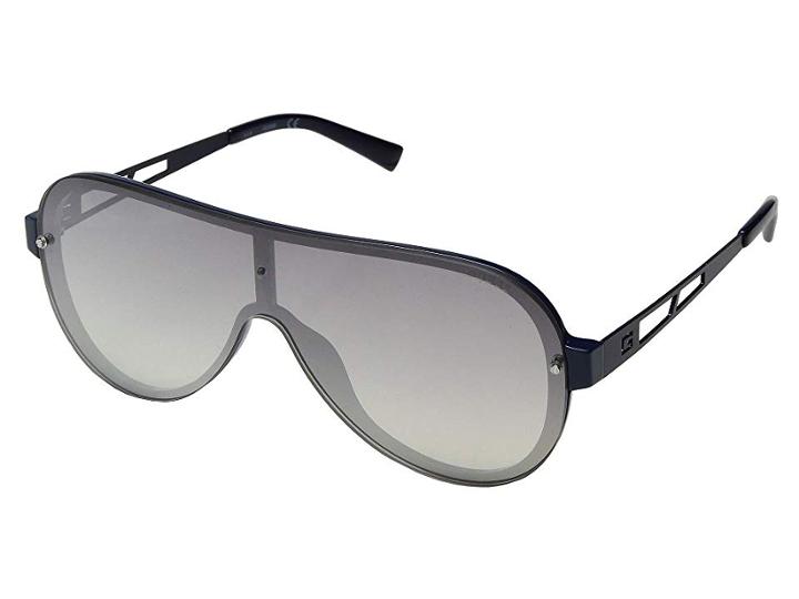 Guess Gf5028 (matte Blue/smoke Mirror) Fashion Sunglasses