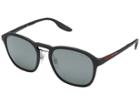 Prada Linea Rossa 0ps 02ss (grey Rubber/grey Mirror Silver) Fashion Sunglasses