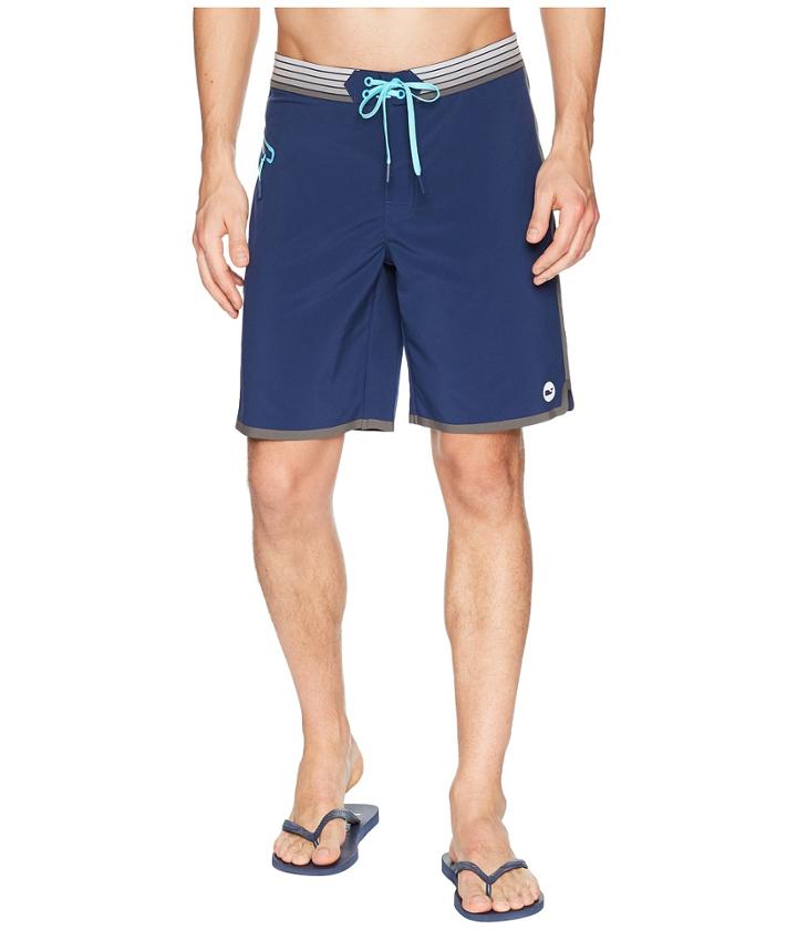 Vineyard Vines Tilefish Tech Boardshorts (deep Bay) Men's Swimwear