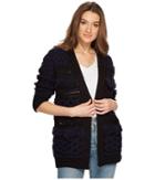Lucky Brand Stevie Cardigan (navy Multi) Women's Sweater