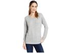Alexander Jordan V-neck Hacci Top W/ Cross-back Detail (light Heather Grey) Women's Clothing