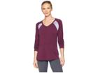 Marmot Felicia Long Sleeve (dark Purple/iceberg Baja Vibe) Women's Long Sleeve Pullover