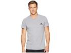 Adidas Ultimate V-neck Short Sleeve Tee (medium Grey Heather) Men's T Shirt