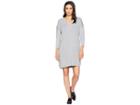 Lilla P 3/4 Sleeve Dress (heather Grey) Women's Dress