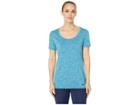 Nike Dry Legend Cross-dye Tee (green Abyss/igloo/black) Women's Short Sleeve Pullover