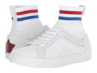 Ash Ninja (white/red/blue Knit/nappa Calf) Women's  Shoes