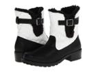 Trotters Blast Iii (black/white Waxy Faux Leather) Women's Zip Boots