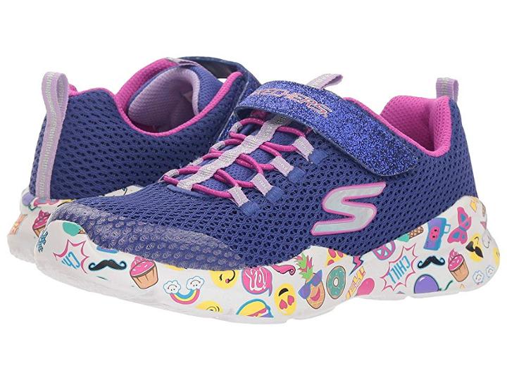Skechers Kids Street Squad 81986l (little Kid/big Kid) (blue/multi) Girl's Shoes