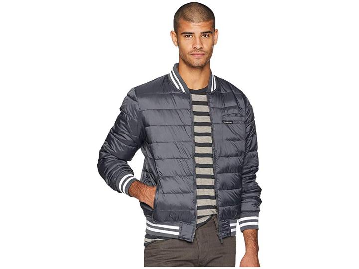 Members Only Varsity Puffer Jacket (charcoal) Men's Coat