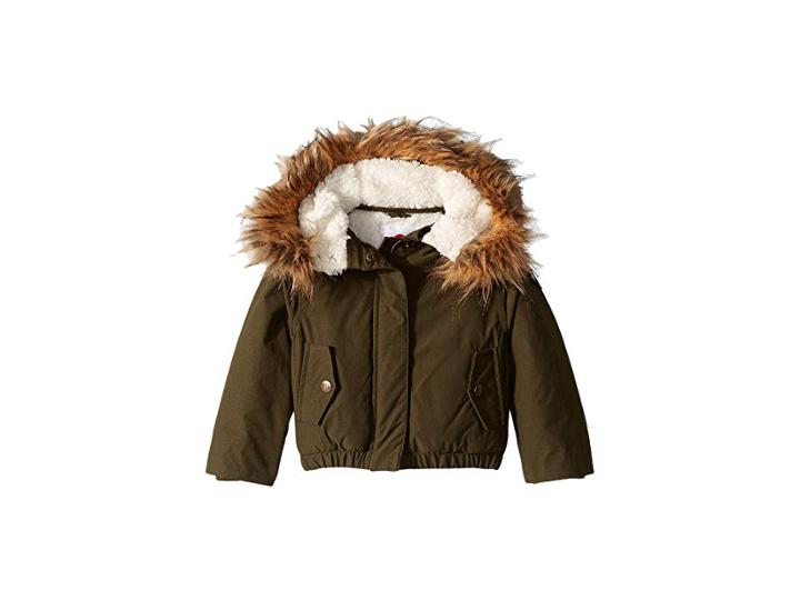 Appaman Kids Extra Soft Lined Wilderness Jacket With Faux Fur Trim Hood (toddler/little Kids/big Kids) (olive) Girl's Coat