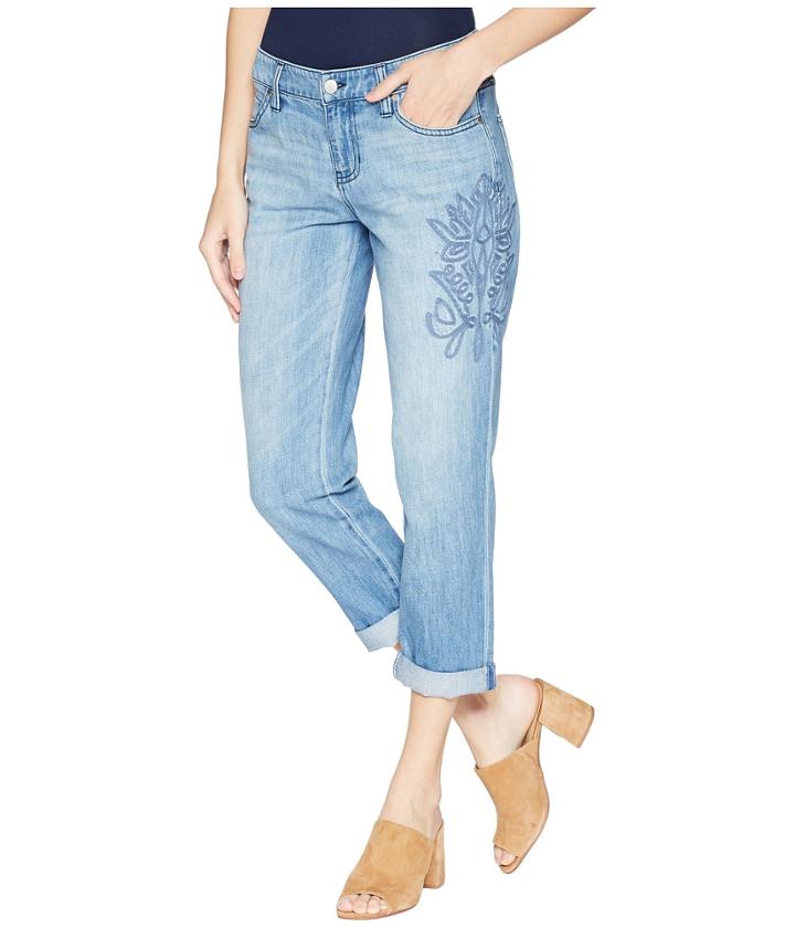 Liverpool Cameron Relaxed Crop Boyfriend In A Classic Soft Rigid Denim In Skyline (skyline) Women's Jeans