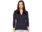 Lilla P Long Sleeve Shawl Collar (aubergine) Women's Clothing