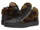 Giuseppe Zanotti May London Patterned Shearling Sneaker (millitary) Men's Shoes