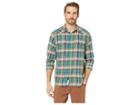 Lucky Brand Santa Fe Western Shirt (green Plaid) Men's Clothing