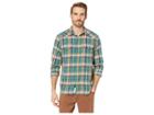 Lucky Brand Santa Fe Western Shirt (green Plaid) Men's Clothing