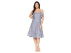 Calvin Klein Striped Embroidered Dress Cd8g26lq (navy) Women's Dress