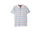 Tommy Hilfiger Kids Stripe Polo (big Kids) (snow White) Boy's Clothing