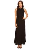 Taylor Cutout Neckline Solid Maxi Dress (black) Women's Dress