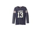 Lucky Brand Kids Lucky 13 Long Sleeve Football Shirt (big Kids) (peacoat) Boy's Long Sleeve Pullover